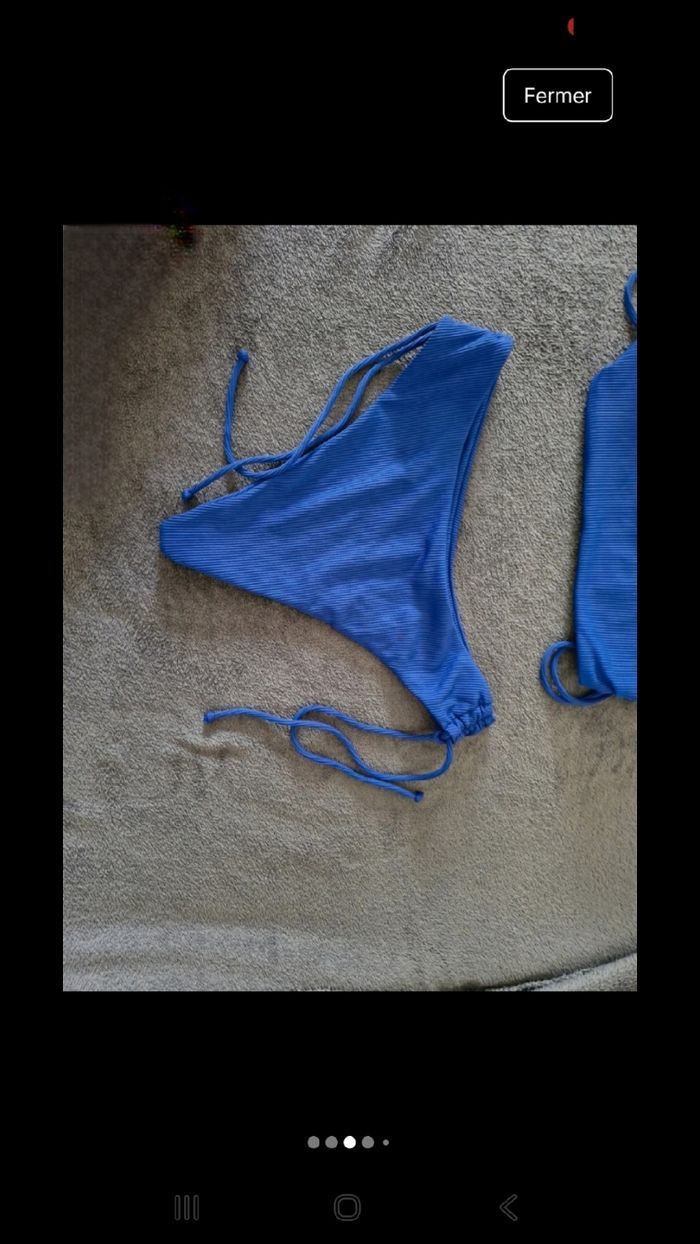 Maillot de bain 2 pièces bleu - photo numéro 3