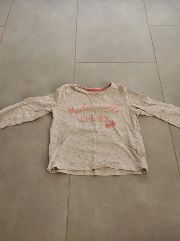 Tee-shirt manche longue 86cm intextenso