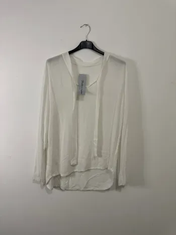 Blouse femme blanche – Manches longues – Taille jusqu’au 48 – Chic & tendance