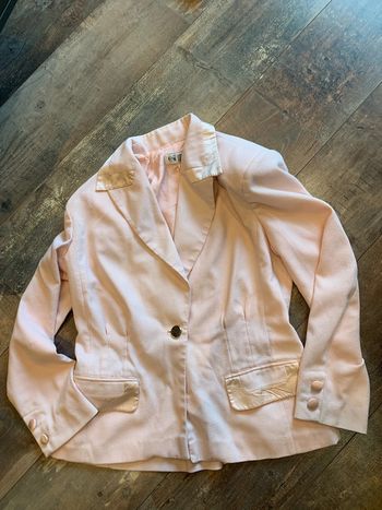 Blazer rose pale bouton doré