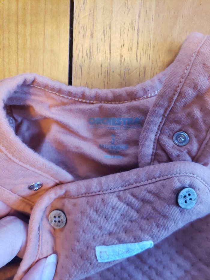 Ensemble salopette et haut manches longues 3 mois orchestra - photo numéro 3