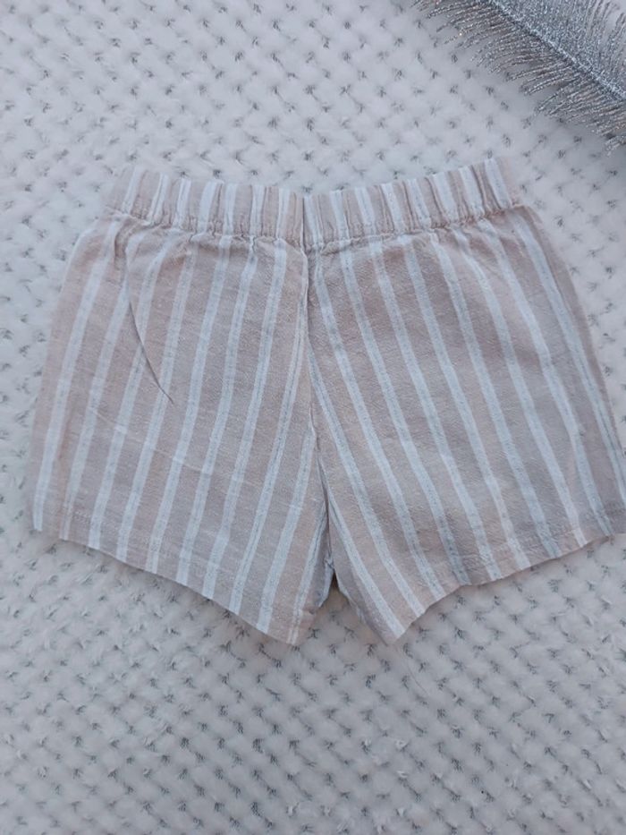 🔸Short Brillant Coton et Lin Fille - 12 Mois🔸 - photo numéro 7