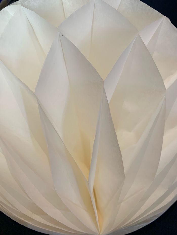 Lot de 2 Décorations Boule et petit Cœur en papier ignifugé - photo numéro 2