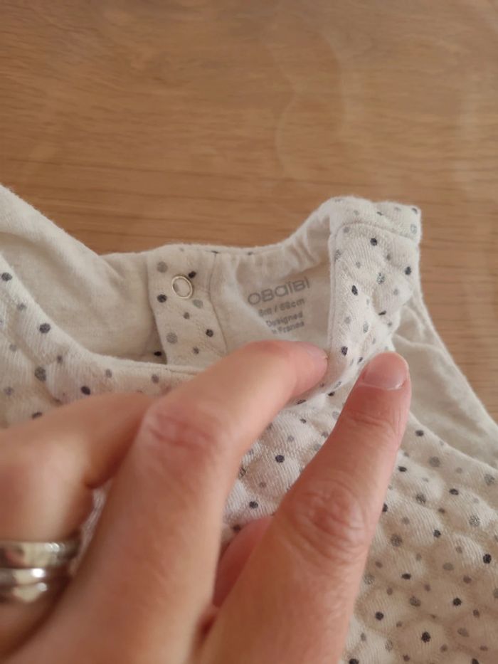 Ensemble obaibi robe gilet body 6 mois - photo numéro 2