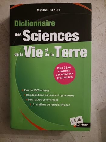 dictionnaire des sciences de la vie et de la terre Nathan