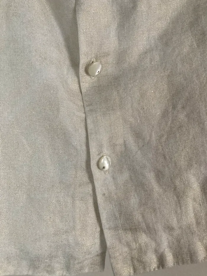 Bonpoint 🍒 haut + short en lin beige doré 8 ans - photo numéro 11