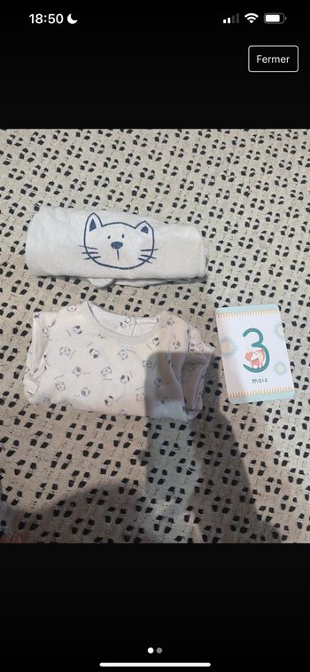 Lot pyjamas taille 3 mois