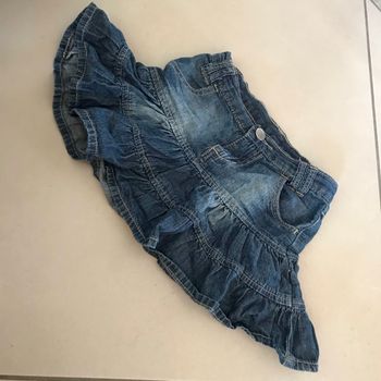 Jupe légère jeans à volants 3-4 ans