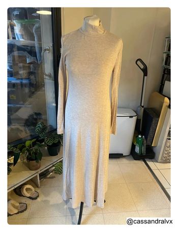 Robe longue beige - Mango