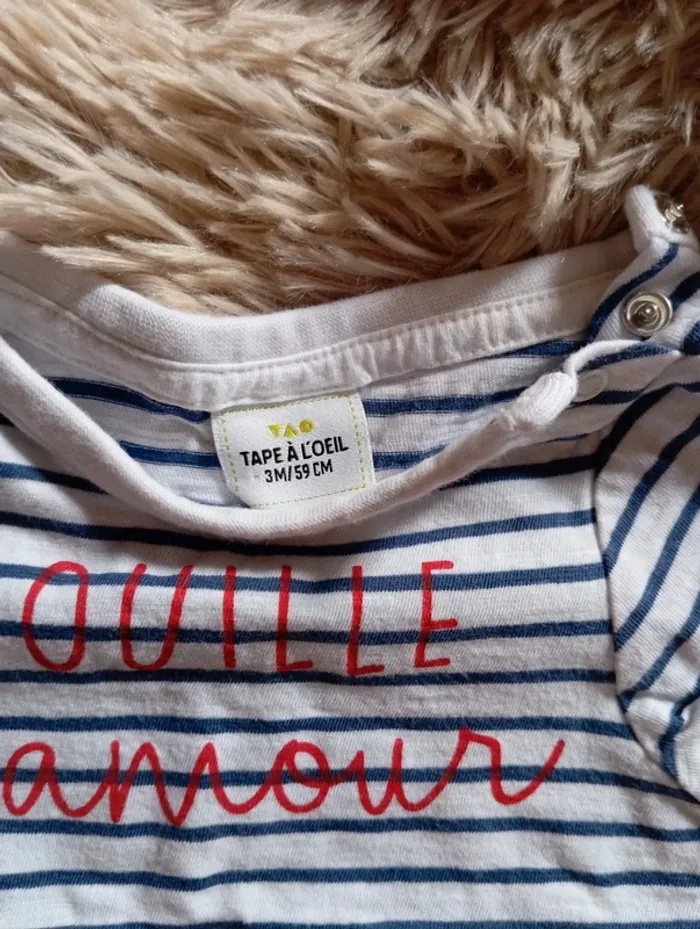 T shirt bébé 3 mois TAO - photo numéro 2