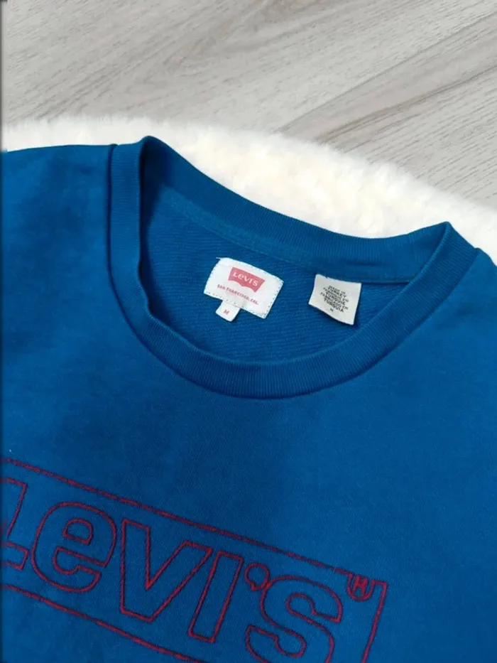 🌀 Sweat Levi’s bleu logo brodé - Taille M 🌀 - photo numéro 3