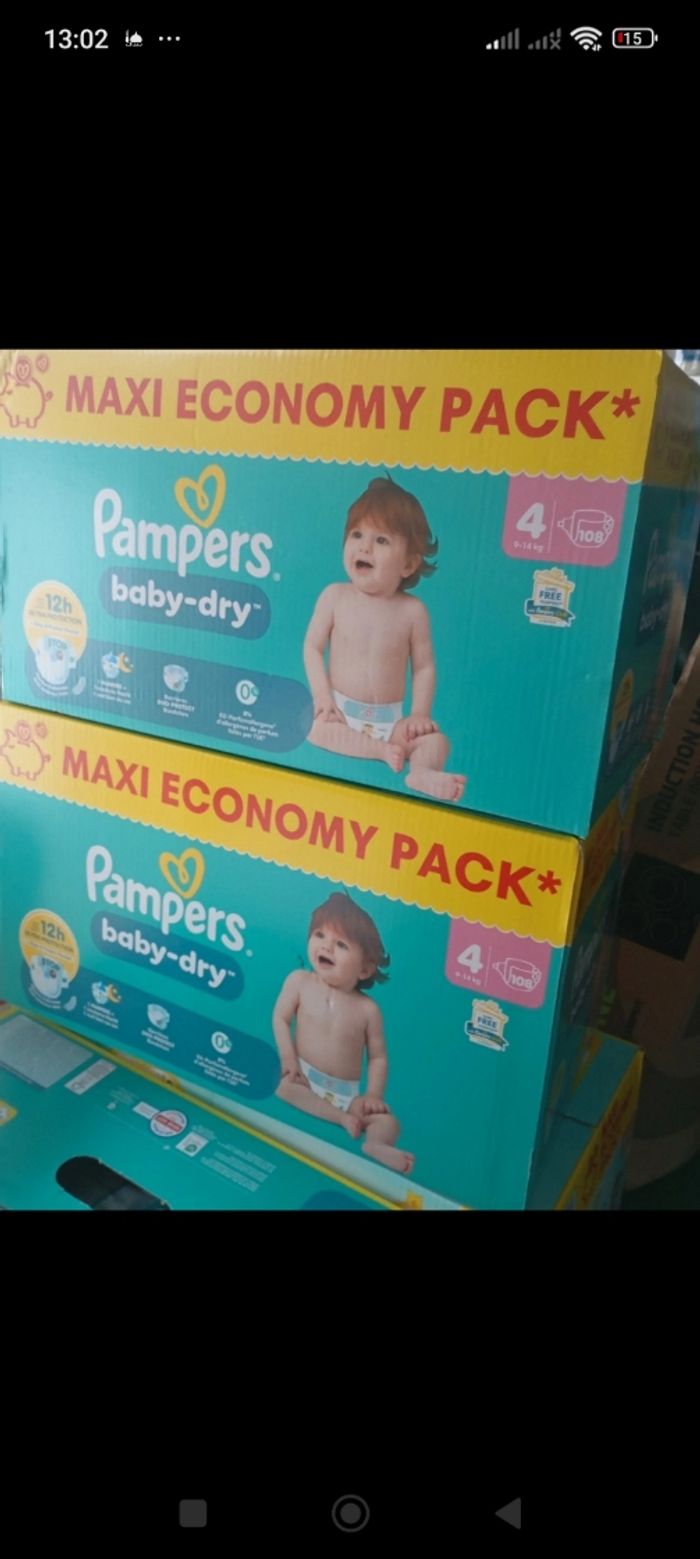 2 carton Pampers taille 4