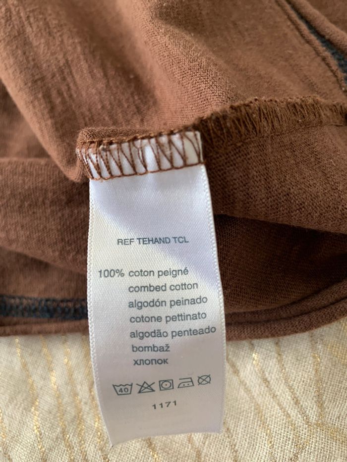 tee shirt marron Guitare Celio TM - photo numéro 4