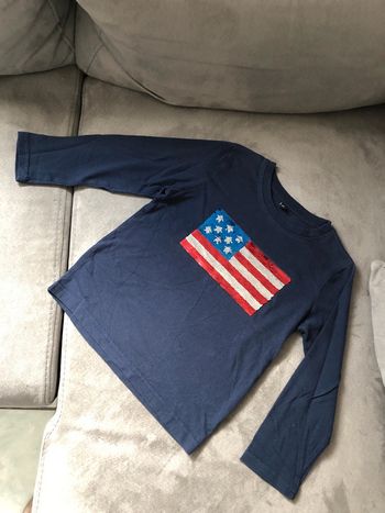 Tee shirt sequin drapeau