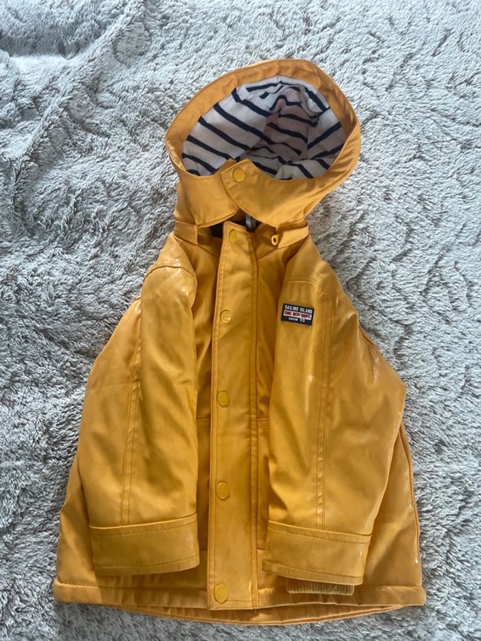 Veste de pluie manteaux kway Coupe-vent à capuche amovible 2 ans - photo numéro 3