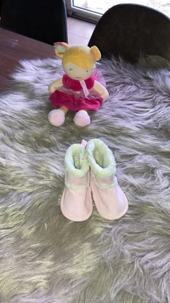 Botte fourrée bébé fille rose