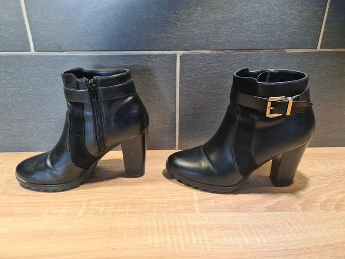 Bottines noires à talons taille 38 - photo numéro 3