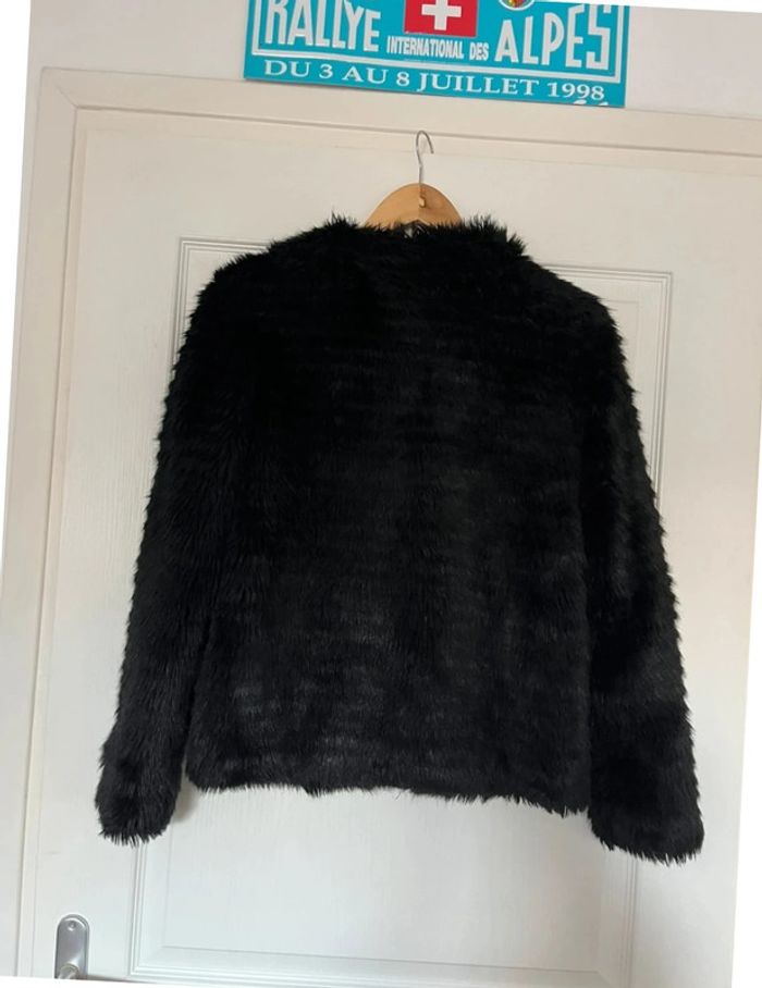 Veste en fausse fourrure noire - Pimkie - XS - photo numéro 2