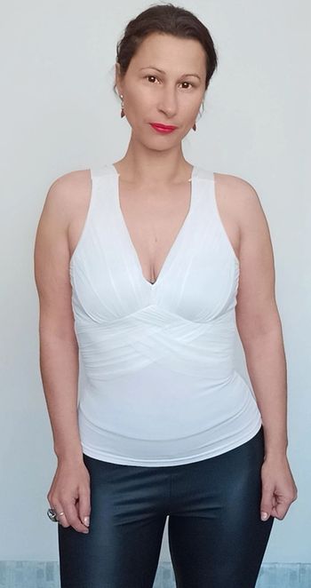 Top décolleté drapé Morgan 36