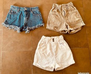 Lot 3 shorts ado/fille taille 32 (13/14 ans)