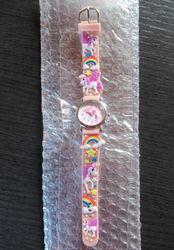 Montre Licorne rose neuve