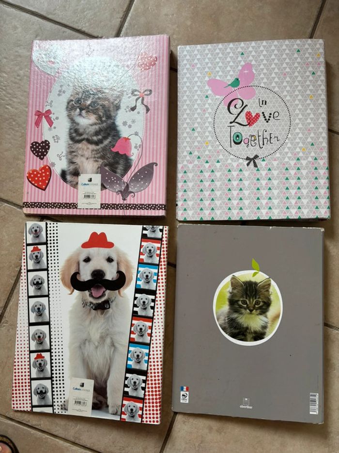 Lot de 4 classeurs grand format chat/ chien - photo numéro 2