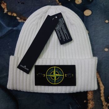 Bonnet Stone Island Blanc neuf