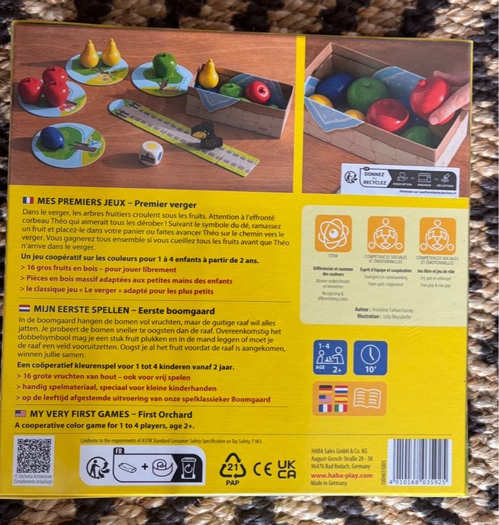Haba jeux mon premier verger neuf - photo numéro 2