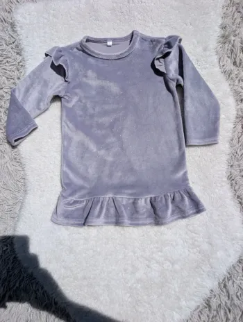 Robe velour violette 86 cm