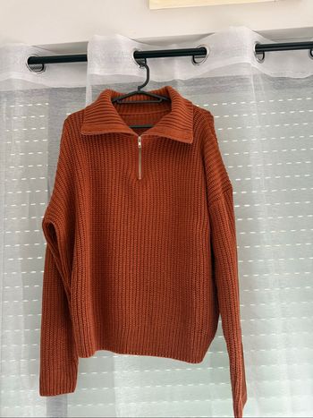 Pull marron col zippé - Taille S - Neuf jamais porté