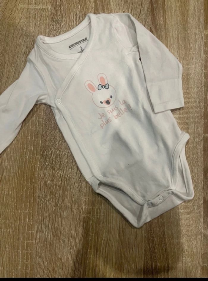 Lot bodys 🐰 bébé fille 3 mois Orchestra - photo numéro 3