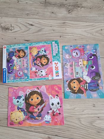 2 puzzles gabby's dollhouse 