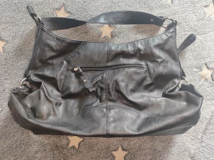 Sac a main simili cuir noir Mélanie - photo numéro 2
