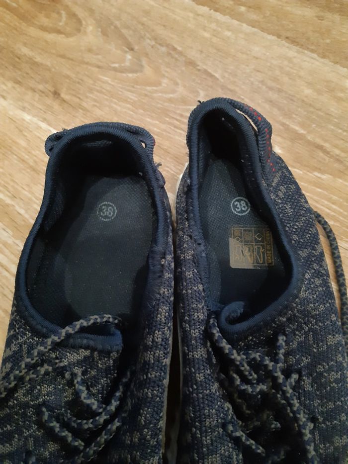 Baskets femme bleu et kaki - photo numéro 6