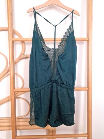 Combishort Undiz effet satiné vert sapin taille S parfait état