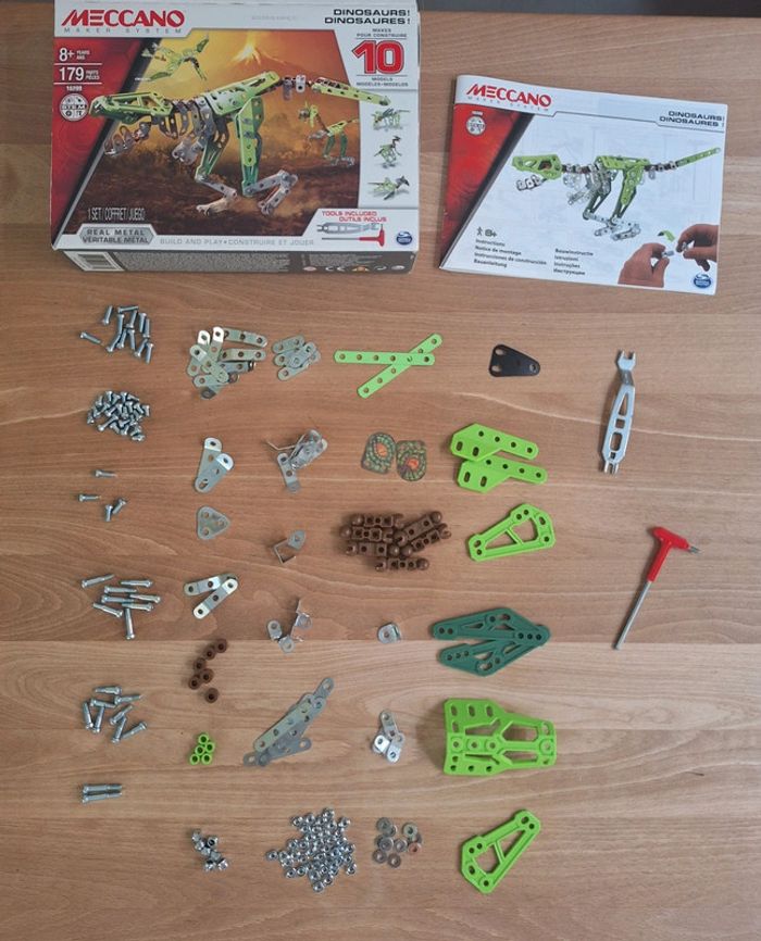 Meccano dinosaure 10 en 1 véritable métal - photo numéro 4