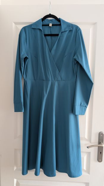 💙 Robe bleu canard fluide – Taille XL – Élégante & intemporelle 💙