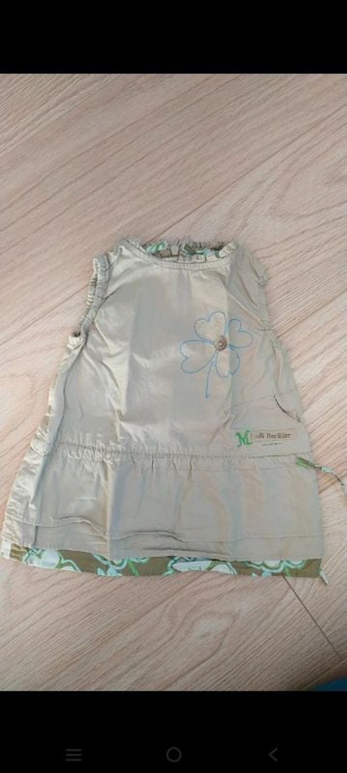 Robe cadet rousselle 3 mois beige vert