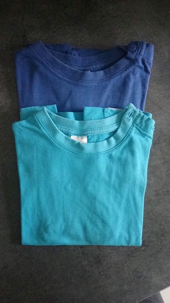 Deux t-shirts manches courtes