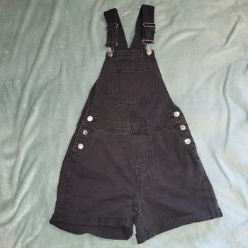 Combishort en Jean Noire 🩳 Denim - Taille 34