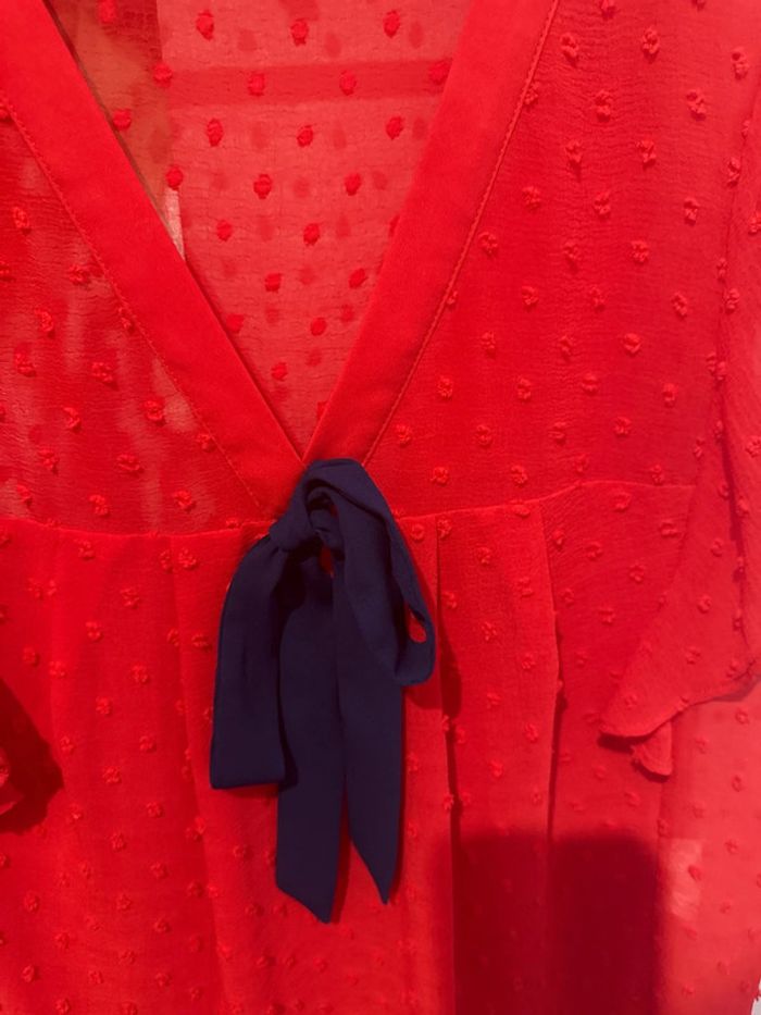 Haut rouge et bleu marine Teddy smith 38 - photo numéro 3