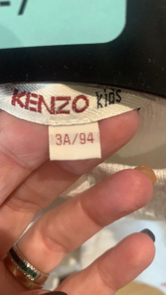 Gilet court KENZO blanc 3 ans - photo numéro 2