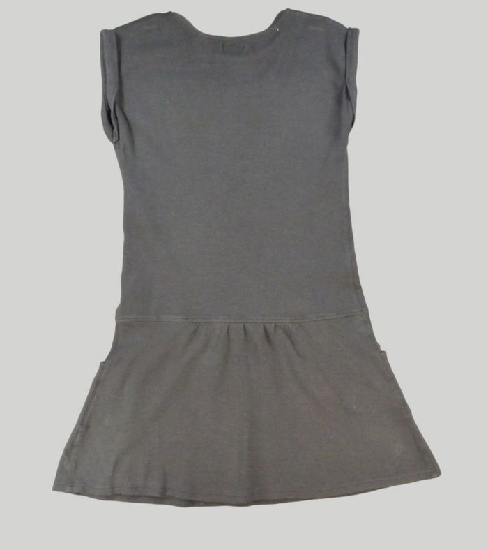 Robe manches courtes molleton gris séquins Okaïdi 14 ans fille - photo numéro 4