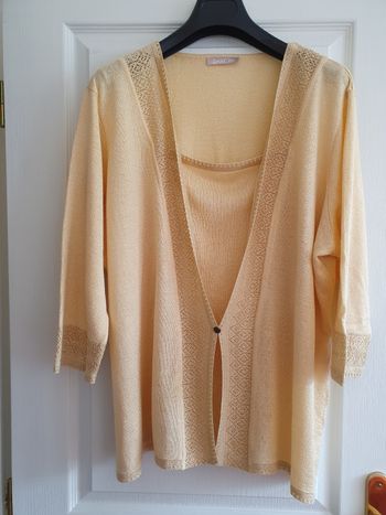 Pull  fin doré manches 3/4 DAXON taille 58