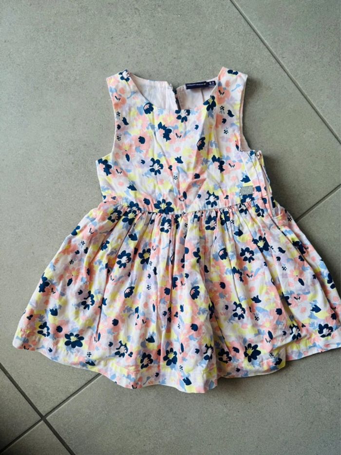 Robe à fleurs 2 ans sergent major fleurs rose