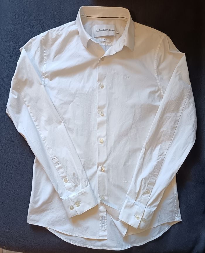 Chemise Calvin Klein Jeans blanche - Slim Fit - Taille M