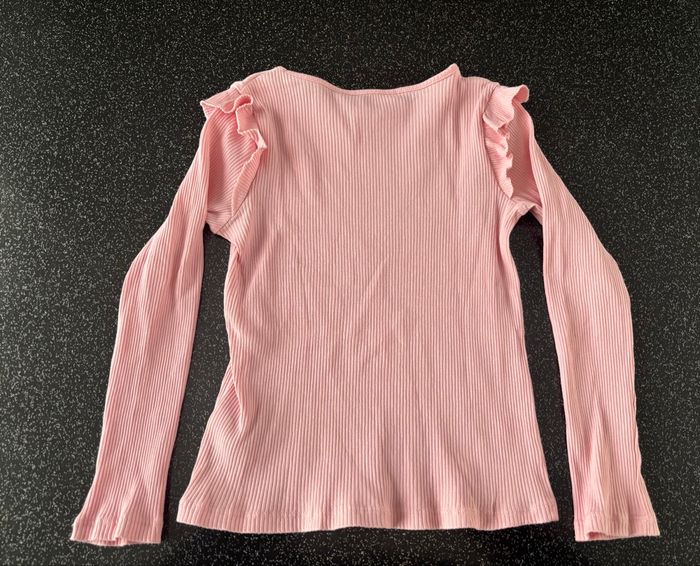 H&M - t-shirt ml rose fille 6-8 ans - photo numéro 3