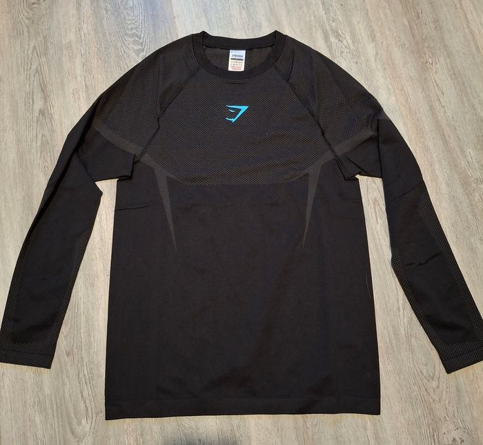 Long sleeve Tee-shirt Onyx Gymshark Taille L - photo numéro 2