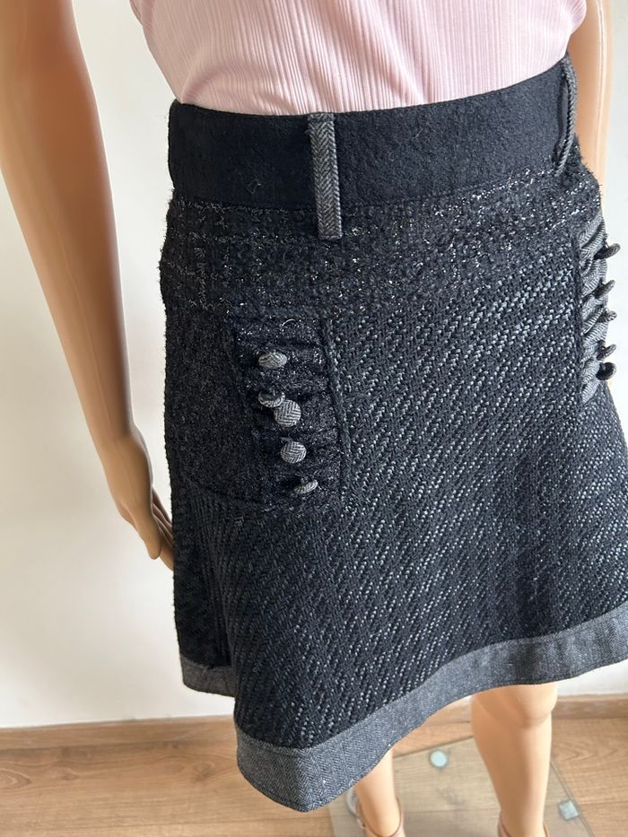 Jupe noire mi longue Desigual taille 36 TBE - photo numéro 4