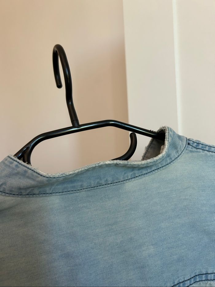 Chemise bleu clair effet jean Homme Livergy Taille L - photo numéro 8